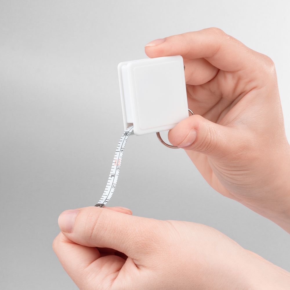 Брелок с рулеткой Square, ver.2, белый в Смоленске